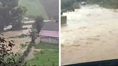 Sakarya Kaynarca'da şiddetli sağanak sel getirdi