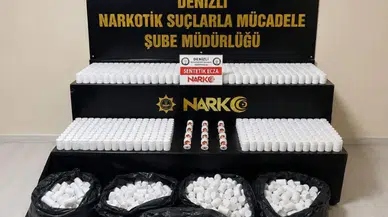 Denizli'de narkotik operasyonu : 104 bin sentetik hap ele geçirildi, 4 tutuklama