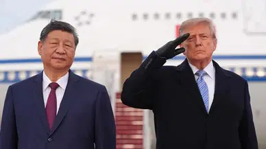 Trump, Çin Devlet Başkanı Şi'yi resmi törenle karşıladı
