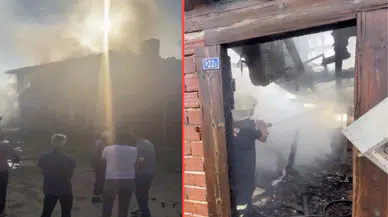 Kastamonu'da 2 katlı ahşap ev alevlere teslim oldu