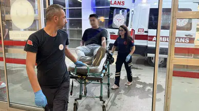 Ani fren yapan otomobile çarpmamak için refüje çıktı : 2 yaralı