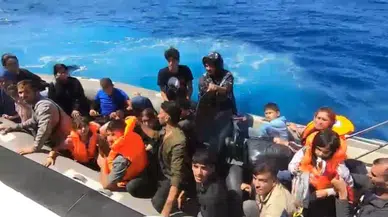 Aydın açıklarında kaçak göçmen operasyonu : 10'u çocuk 21 düzensiz göçmen yakalandı