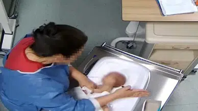 5 günlük bebeğe şiddet uygulamıştı!
