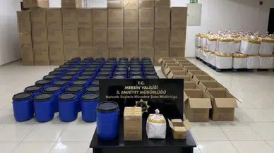 Mersin'de bir depoya uyuşturucu operasyonu