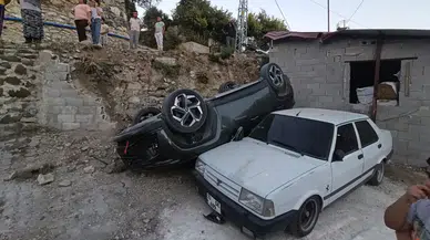 Hatay’da kaza yokuşu tehlikesi : 3 ayda 2 araç bahçeye uçtu