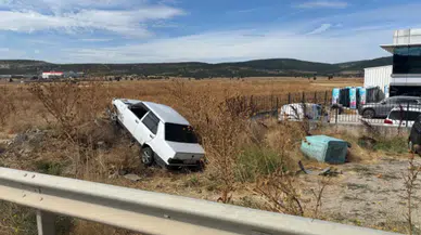 Tavşanlı'da otomobil araziye devrildi: 1 yaralı