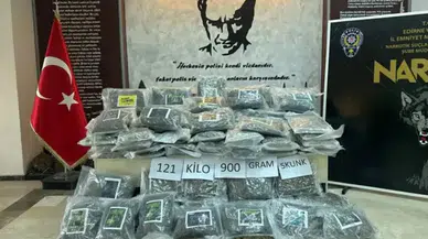 Hamzabeyli Sınır Kapısı'nda 121 kilo skunk ele geçirildi