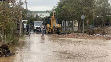 Bursa Mudanya'da siddetli sağanak yağış