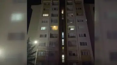 Ankara Etimesgut'ta gece yarısı apartmanda yangın: Bina sakinleri tahliye edildi