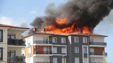 Alevlerin arasında mahsur kalan usta kurtarıldı