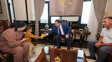 20 günlükken enkazdan kurtarılmıştı : Kerem bebek ailesiyle Vali Masatlı'yı ziyaret etti