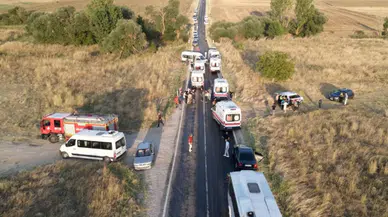Edirne'de 3 araçlı zincirleme trafik kazası : 6 yaralı