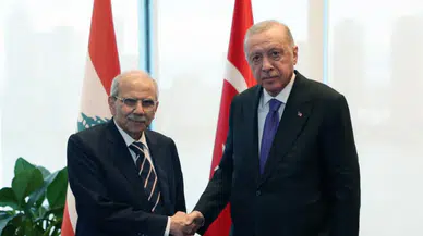 Cumhurbaşkanı Erdoğan, Lübnan Başbakanı Selam'ı kabul etti