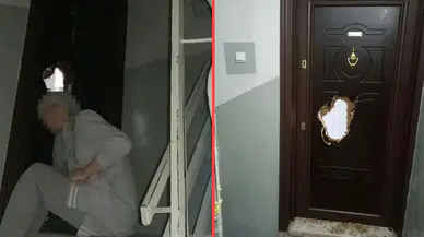 Manisa'da komşusunun kapısını matkapla kıran kadın gözaltına alındı