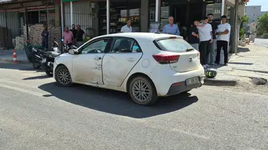 Adıyaman'da motosiklet ile otomobil çarpıştı : Sürücü yaralandı