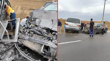 Tekirdağ'da panelvan ile otomobil çarpıştı : 2'si çocuk 6 yaralı