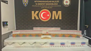 Afyonkarahisar'da 700 paket gümrük kaçağı sigara ele geçirildi