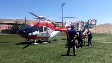 Malatya Darende’de kalp krizi geçiren hasta için hava ambulansı havalandı!