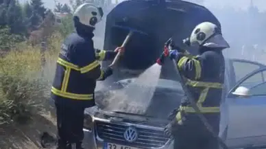Batman'da seyir halindeki otomobil yandı : Araçta maddi hasar oluştu