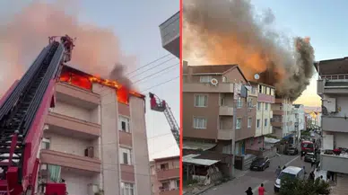 Kocaeli’de teras yangını paniğe neden oldu : Mahalleli sokağa döküldü