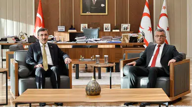 Cumhurbaşkanı Yardımcısı Yılmaz, KKTC Cumhurbaşkanı Erhürman ile görüştü