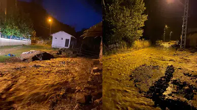 Erzincan'da sağanak taşkına sebep oldu