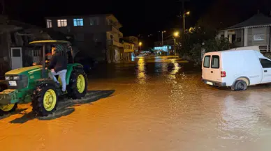 Sakarya Karasu'da sağanak ve sel