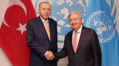 Cumhurbaşkanı Erdoğan, BM Genel Sekreteri ile bir araya geldi
