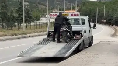 Burdur'da plakasız motosikletin şase ve motor numarasının kazındığı tespit edildi
