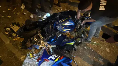 Bursa'da feci motosiklet kazası ! Yolun bittiğini fark edemeyince boşluğa uçtu