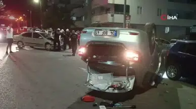 Şanlıurfa’da iki otomobil çarpıştı : Polis memuru yaralandı