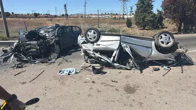 Susurluk'ta iki araç çarpıştı : 1 ölü, 2'si ağır 3 yaralı