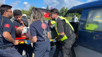 Samsun'da panelvan minibüs SUV araca çarptı : 1 yaralı