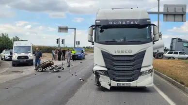 Manisa Salihli'de tır ile sepetli motosiklet çarpıştı: 1 ölü