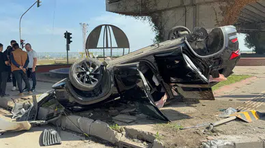 Samsun'da satın aldığı otomobille kaza yaptı : 2,6 milyon liralık araç takla attı !