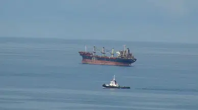 Dron Saldırısına Uğrayan Yük Gemisi Giresun Açıklarına Sürüklendi