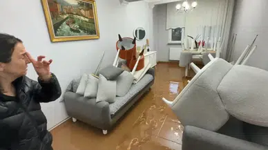 İstanbul Beykoz'da Sağanak Yağış Evleri Sular Altında Bıraktı