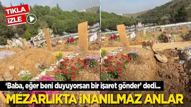 Mezarlıkta babasına seslenen gencin yaşadığı anlar söke etti