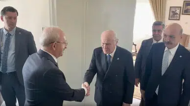 MHP Lideri Bahçeli ve CHP Genel Başkanı Kılıçdaroğlu TBMM'de Görüştü