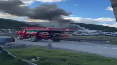 Eyüpsultan'daki Yediemin Otoparkında Yangın Paniği