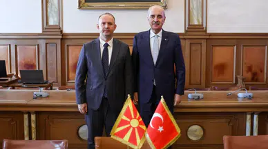 TBMM Başkanı Kurtulmuş Kuzey Makedonya Heyeti ile Görüştü