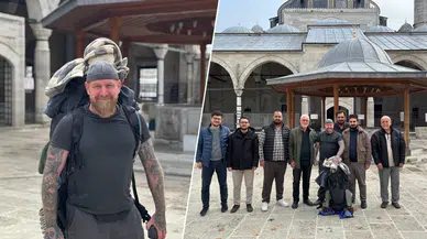 Almanya'dan yola çıkan Umar Mekke yolunda Kırklareli'de