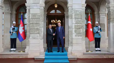 Cumhurbaşkanı Erdoğan'dan Kamboçya Başbakanı Manet'e resmi karşılama