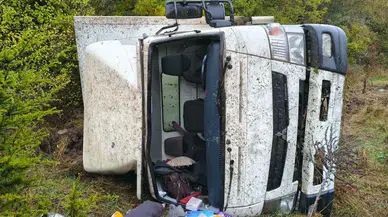 Bozüyük'te Kamyon Devrildi: 2 Yaralı