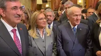 Cumhurbaşkanı Yardımcısı Yılmaz, Bahçeli ile bir araya geldi