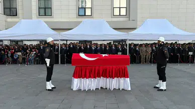 Şehit polis memuru Ahmet Türkoğlu için Ankara Emniyet Müdürlüğünde tören düzenlendi