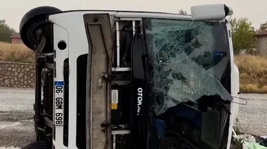 Kırıkkale'de Midibüs Devrildi: 14 İşçi Yaralandı