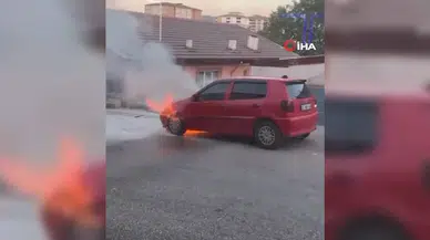 Karabukte Park Halindeki Otomobil Alevlere Teslim Oldu
