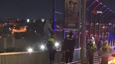 Haliç Köprüsü'nde intihar girişimi