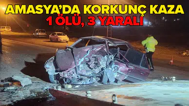 Amasya'da iki otomobil çarpıştı: 1 ölü, 3 yaralı